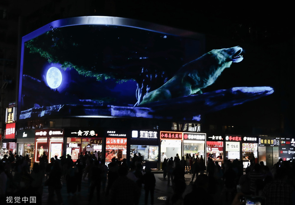 武汉江汉路步行街裸眼3d再度升级视觉震撼不言而喻