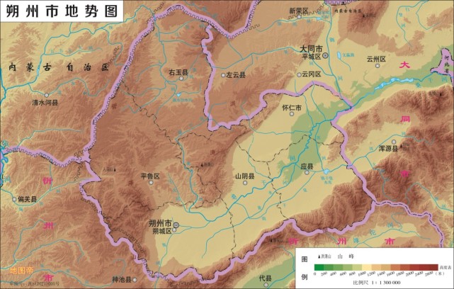 12张地形图,快速了解山西省各市