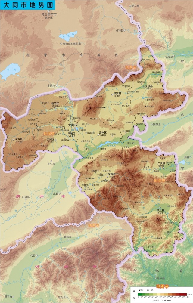 12张地形图,快速了解山西省各市_腾讯网