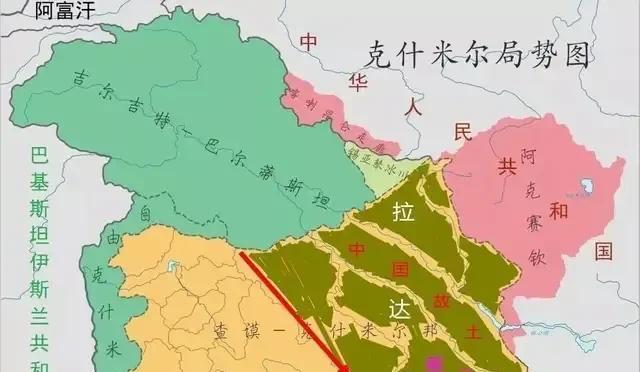 摩河谷及喀喇昆仑山以北广大地区划入英属印度的克什米尔版图,即所谓"