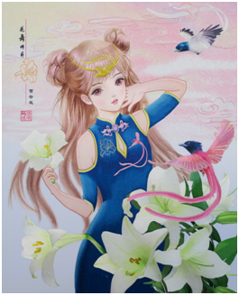 广绣-花舞娉婷-百合花(谭展鹏作品)广绣-花舞娉婷-鸡蛋花(谭展鹏作品)