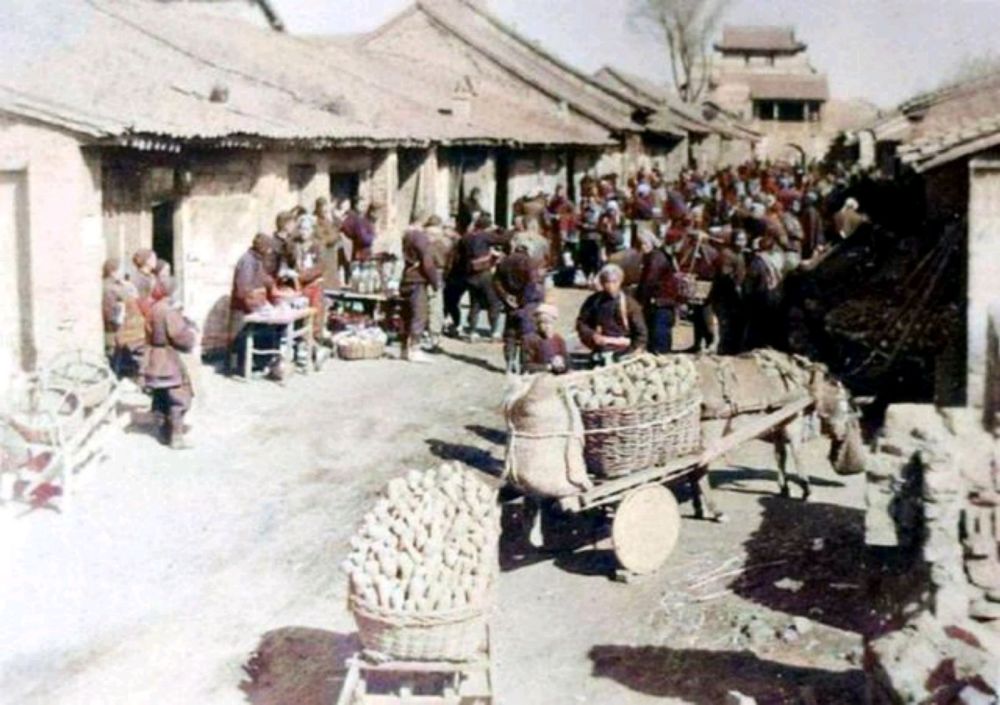 1921年山东老照片,百年前的"老场景",来看下有什么特别?