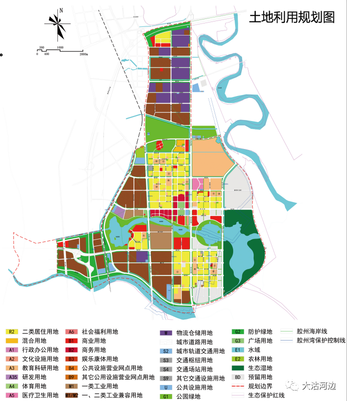 控规截图 小编从控制性详细规划图中看到,上合示范区如意湖两岸规划