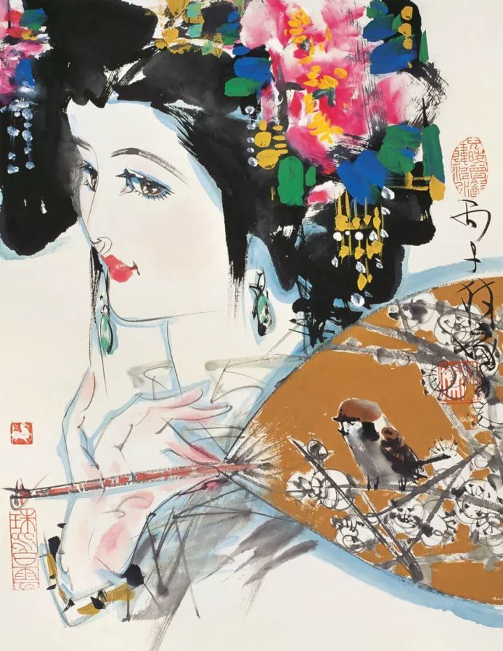南国绽奇葩林墉国画人物欣赏