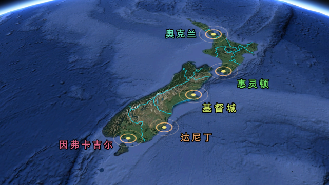 新西兰国土面积世界排名第75位,比我们的广西面积大一些,由北岛,南岛