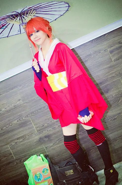 cosplay银魂神乐yuukitta墨西哥小姐姐美美哒