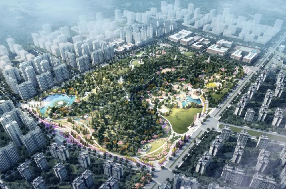 寨子山公园为视高片区绿地系统中公园绿地的重要节点,且周边主要由