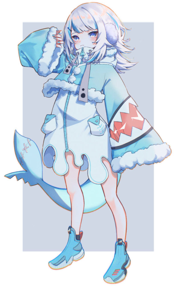 插画师フルバースト笔下的鲨鱼少女插画超萌