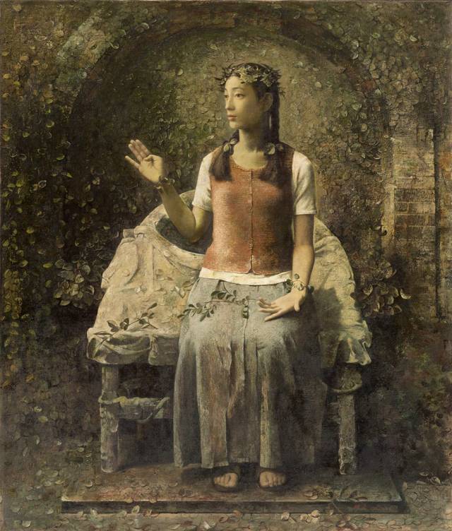 郭润文的油画追求一种神秘美,具有明显的神秘主义特征