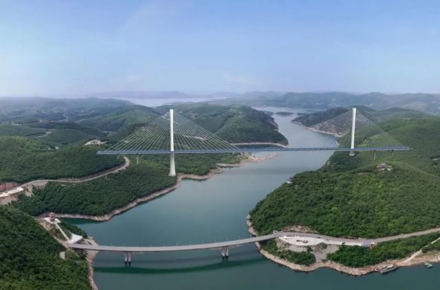 丹江小三峡斜拉桥效果图 建成后将是河南第一大跨径斜拉桥此次开钻