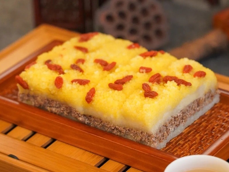 插小旗的重阳糕又上市了,居然有了西点做法