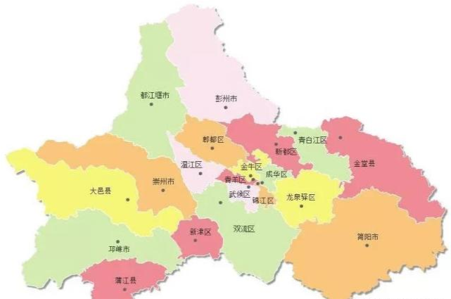 成都外围4个县市具备设区条件,简阳,崇州,彭州,金堂