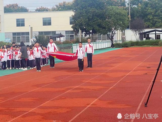 宝应桃园小学北校区举行秋季"请党