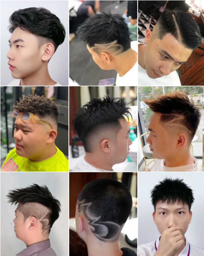 这种不连接的男士发型就刚好满足了你的需求,把周边头发直接剃短,就