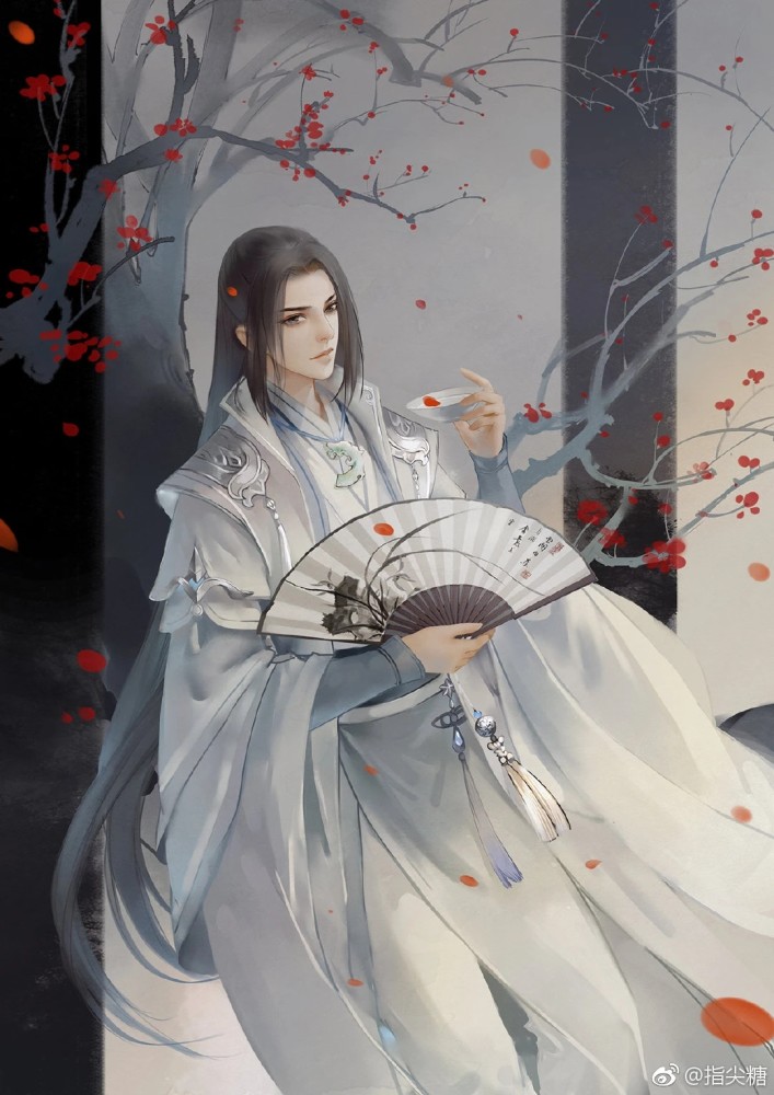 古风男生头像:花丛的回眸,惊艳了谁