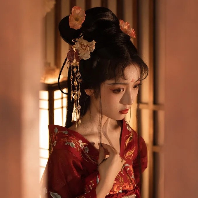 古风真人女生头像江山作画看我流水人家