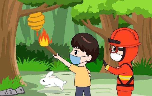 在驱赶野生动物的同时引燃森林火灾同样把自己带入危险的境地不炼山