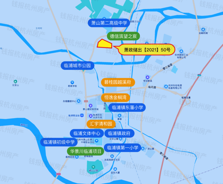 1月11日,临浦镇时隔三年多首次挂牌宅地,由德信以7766元/㎡上限地价