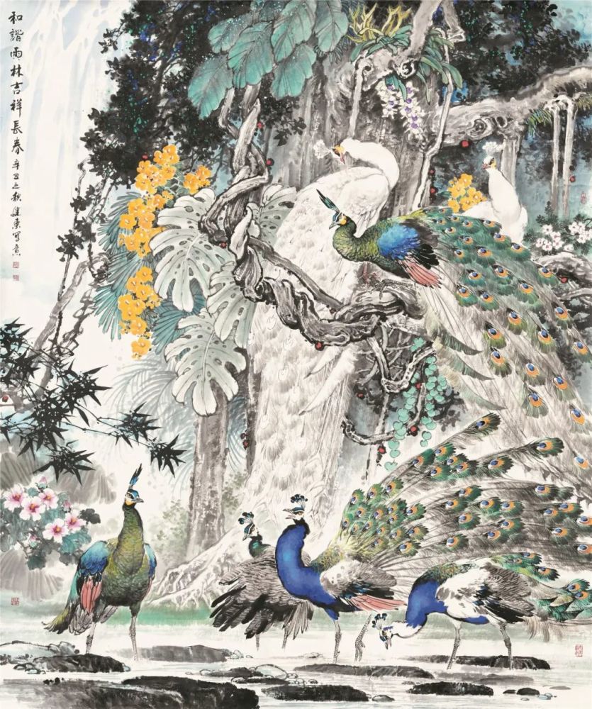 部分作品提前看和美生态博物云南花鸟画创作展明日在昆明开展