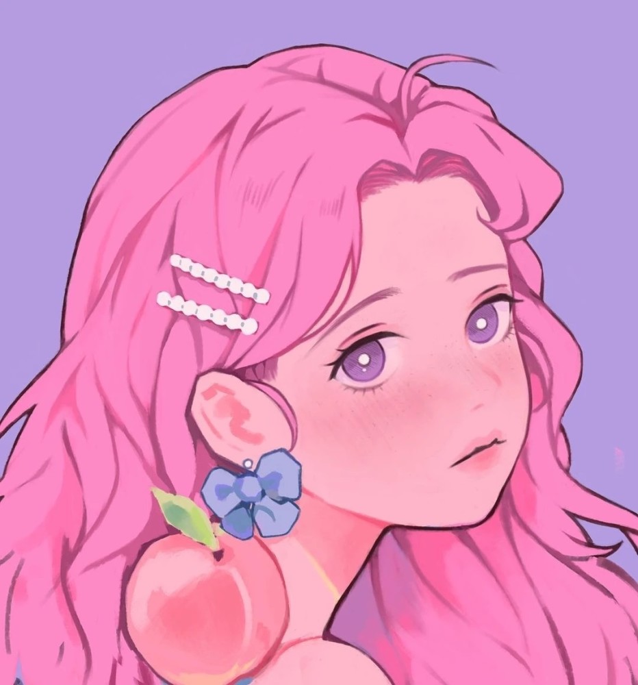 糖果色甜系的少女人物插画又纯又欲的风格