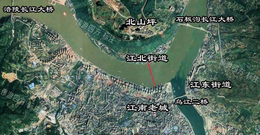 重庆涪陵两江广场到江北街道,为什么不修一座大桥?