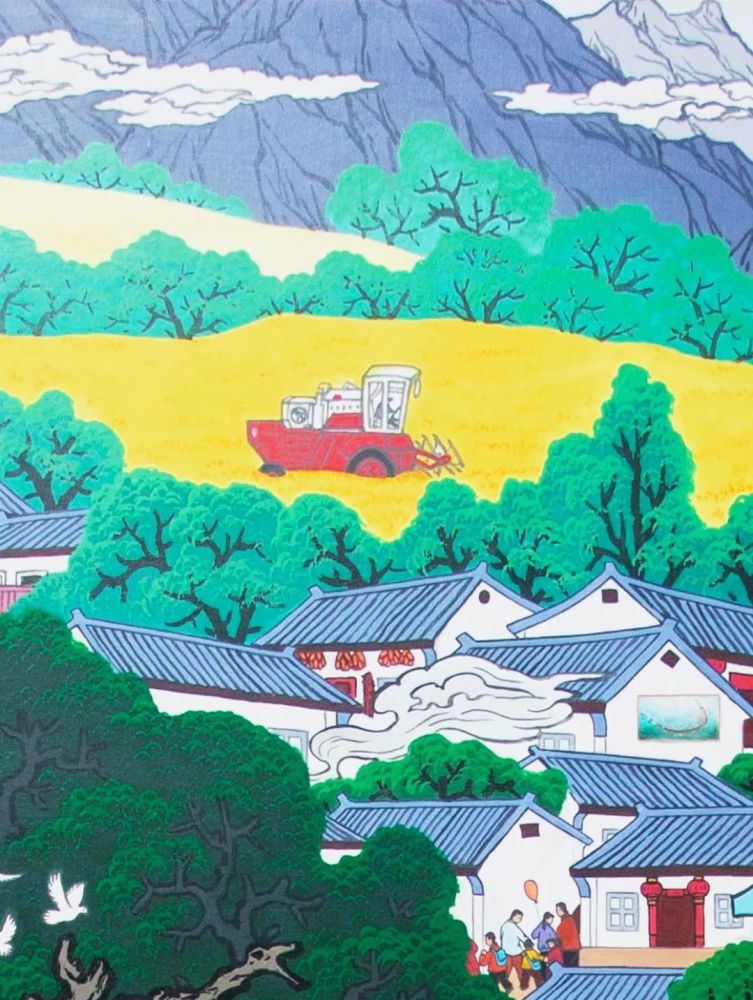 百年历程|让我们看看户县农民画上的美丽乡村吧!