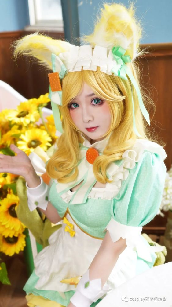 cos:王者荣耀妲己女仆咖啡cos正片@七海抹茶酱