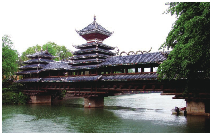 贵州黎平侗族村寨风雨桥湖南古建筑脊饰a)湖南通道县平阳乡田心寨马田