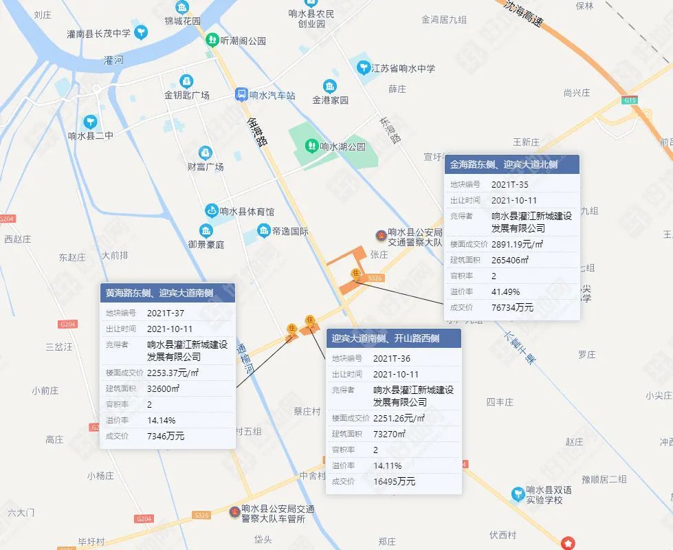 06亿元!响水又有3宗商住地块成功出让!看看位置在哪