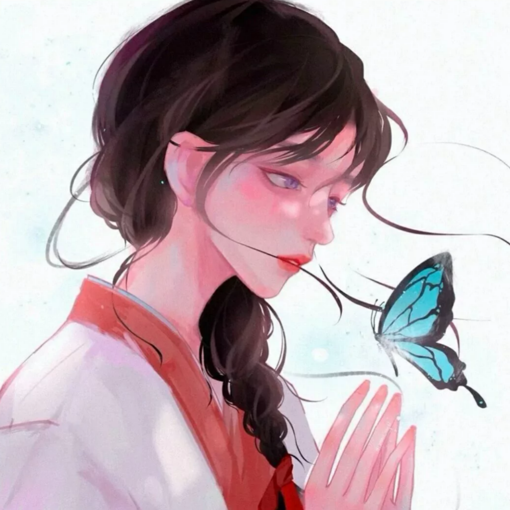 神明少女手绘头像