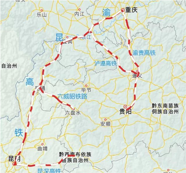 六威昭铁路设计时速250km/h,主要是为了打通安六城际铁路断头路的困境