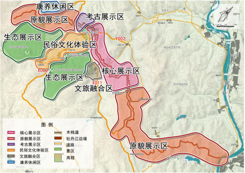 唐长城国家文化公园核心区功能结构规划图(图片由牡丹江市文旅局提供)