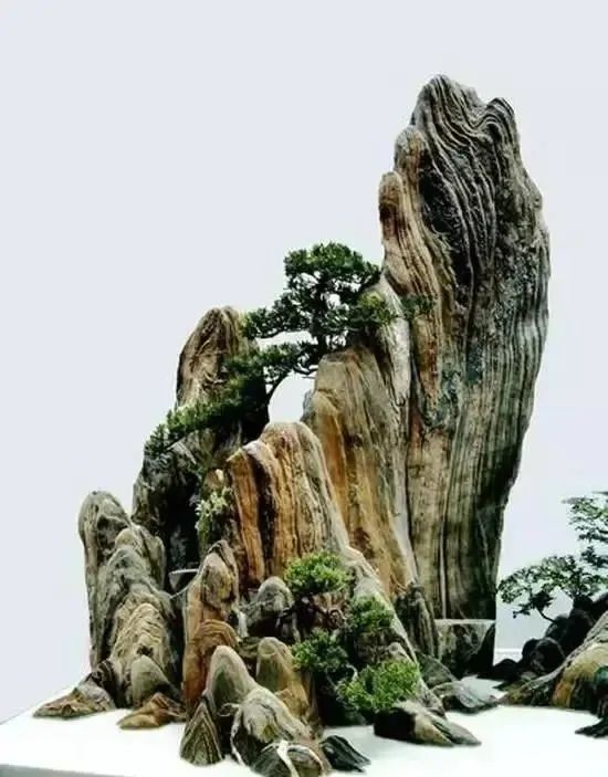 中国人喜欢把 石头树木搭建成景 以此景换彼境 宛如水墨山水 这比盆景
