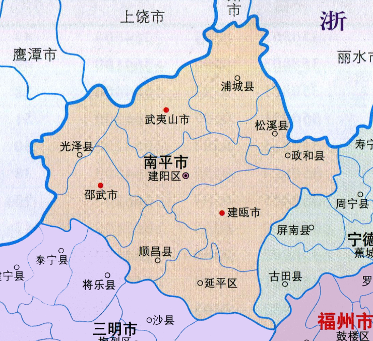 南平10区县人口一览建阳区3408万人松溪县1309万人