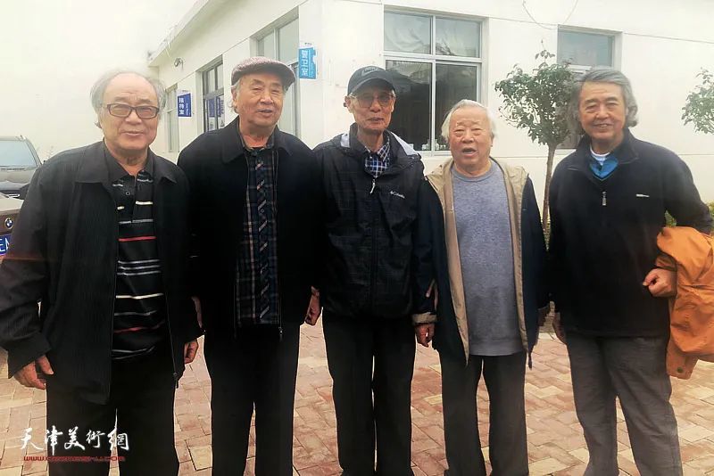 左起:李连东,赵振中,魏悦亨,刘正明,丁院长相聚蓟州.
