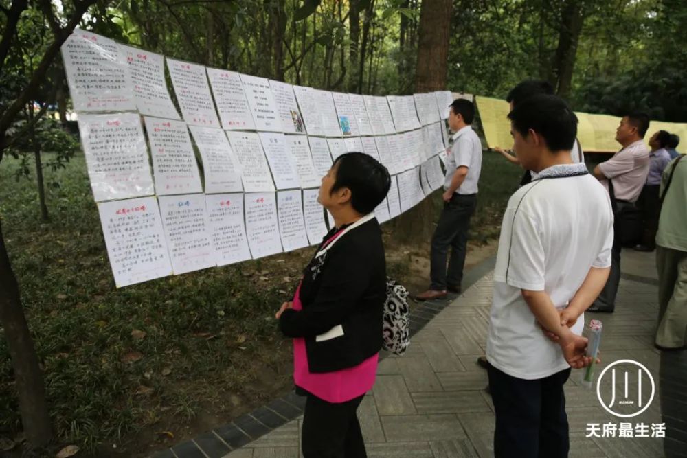 人民公园相亲角停了后,相亲大军转战天府三街了,征婚的90%是女生