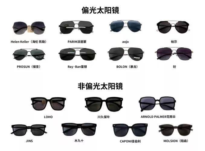 15款太阳眼镜测评暴龙陌森等品牌样品总评得分排名靠后