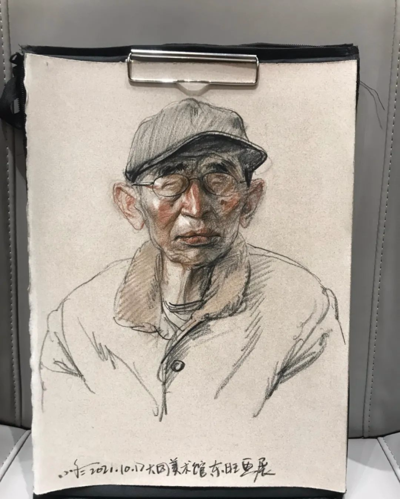 艺推时隔9年于小冬再画忻东旺画中的人物附写生过程