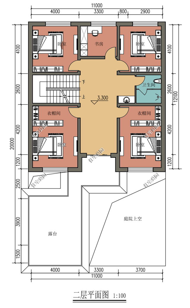 保存经典的"人字形"坡屋顶和秀丽庭院,简化后的中式住宅,更适合农村