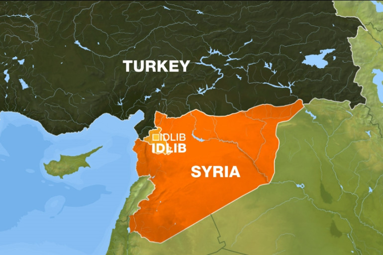 我们来对照叙利亚的政治区划图和地形图来简要说明一下伊德利卜对