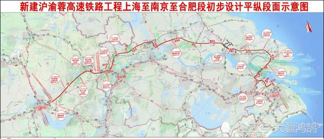 北沿江高铁是长三角一条重要的骨干铁路,沟通上海,南京,合肥及沿线的
