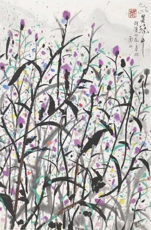 红梅吴冠中 桃花季节吴冠中 自家春色吴冠中 睡莲吴冠中 荷花吴冠中