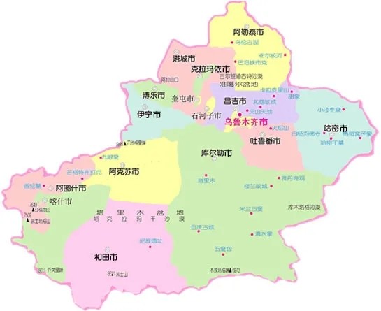 库尔勒位居新疆地图几何中心,扼守南北疆要道,加之库格铁路建成和和若