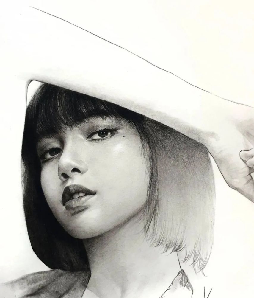 这铅笔素描画也太精彩了尤其是发丝