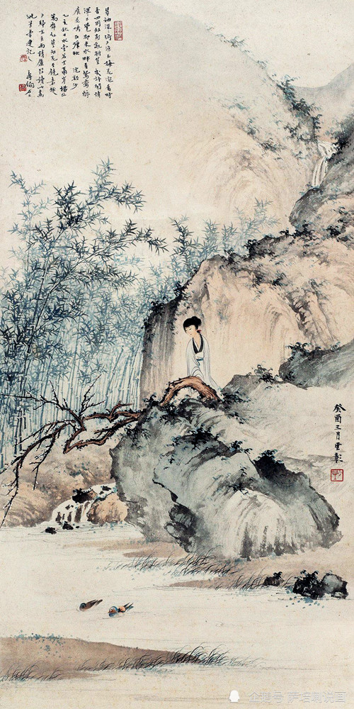 清逸淡雅,清劲洒脱,陈少梅山水画一组
