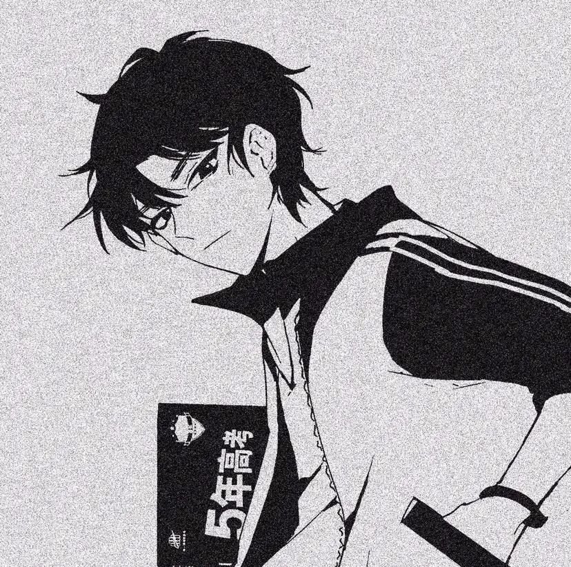 让人惊艳的黑白色动漫男头