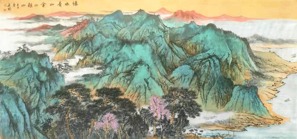 绿水青山金山银山 180x86cm 2021年