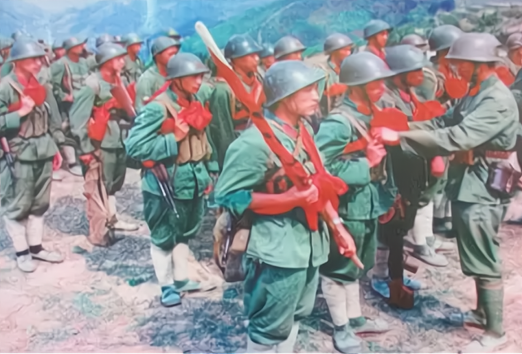 勇士们的胸前挂着鲜艳的大红花,酒杯里装着满满的壮行酒,顾金海与战友
