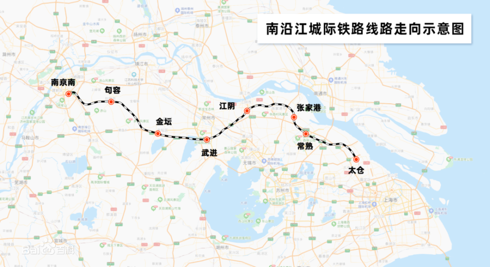 1,太仓站有设计时速为160公里,与苏南沿江铁路实现连通的联络线,单线.