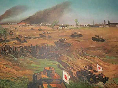 流光回眸:日本侵略者油画中的'武功—南征